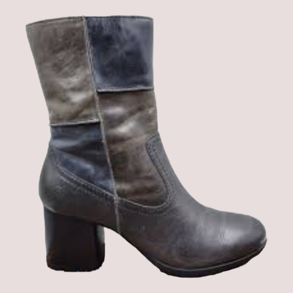 Born Leather Patchwork Boots, Size 9 - image 5